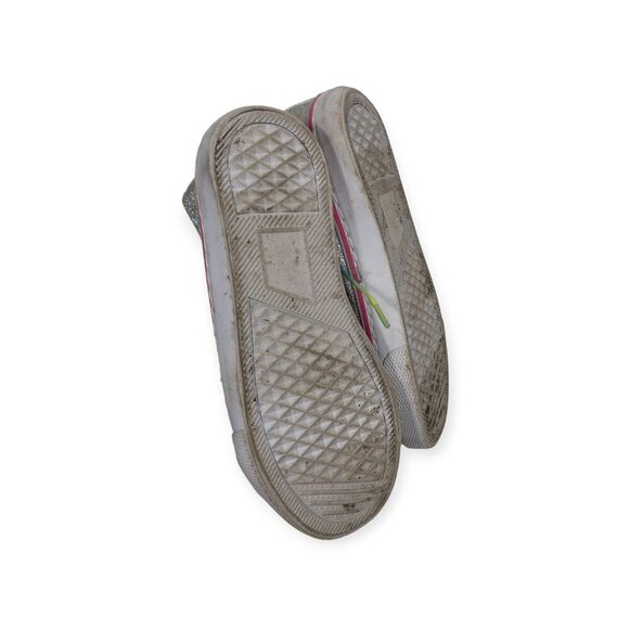 Jojo Siwa Glitter High-Top Sneakers With Rainbow Decor & Pink Bow Kids Size 1 - Picture 7 of 8